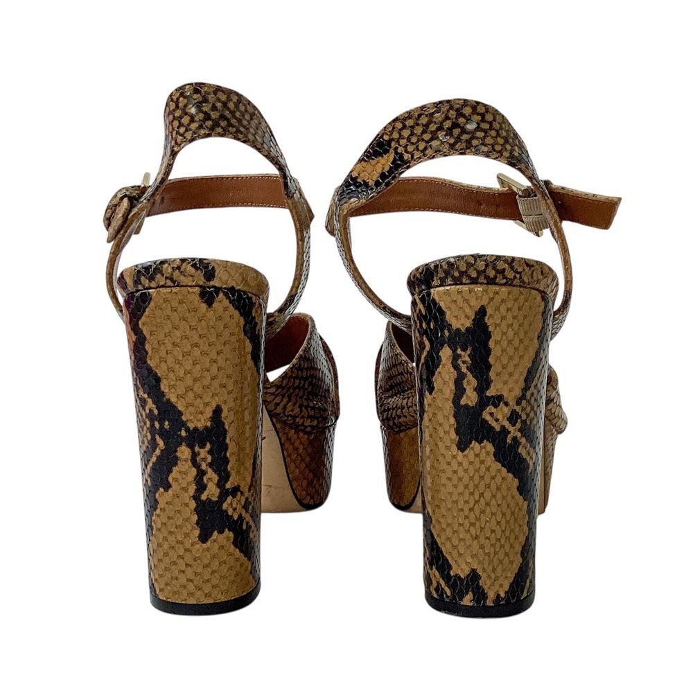 PARIS TEXAS Size 39.5 Python Print Platform Sanda… - image 6